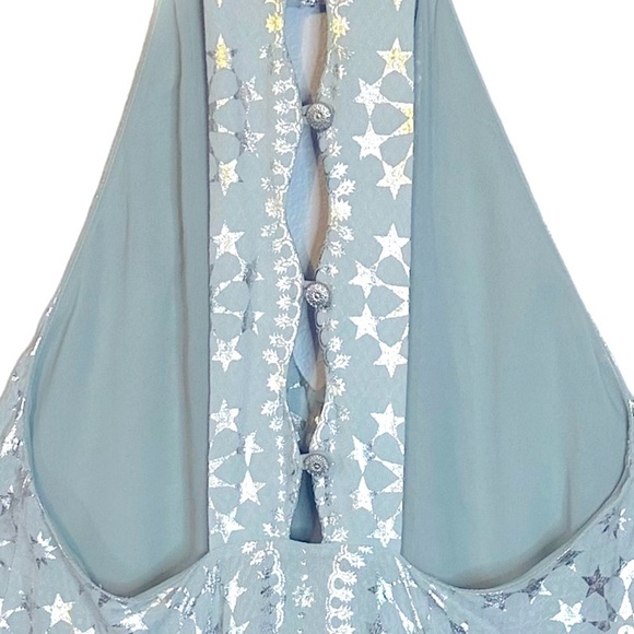 Urban Outfitters Kimchi‎ Blue Corellia Winter Princess Stars Beaded Neck Dress S - Picture 9 of 13